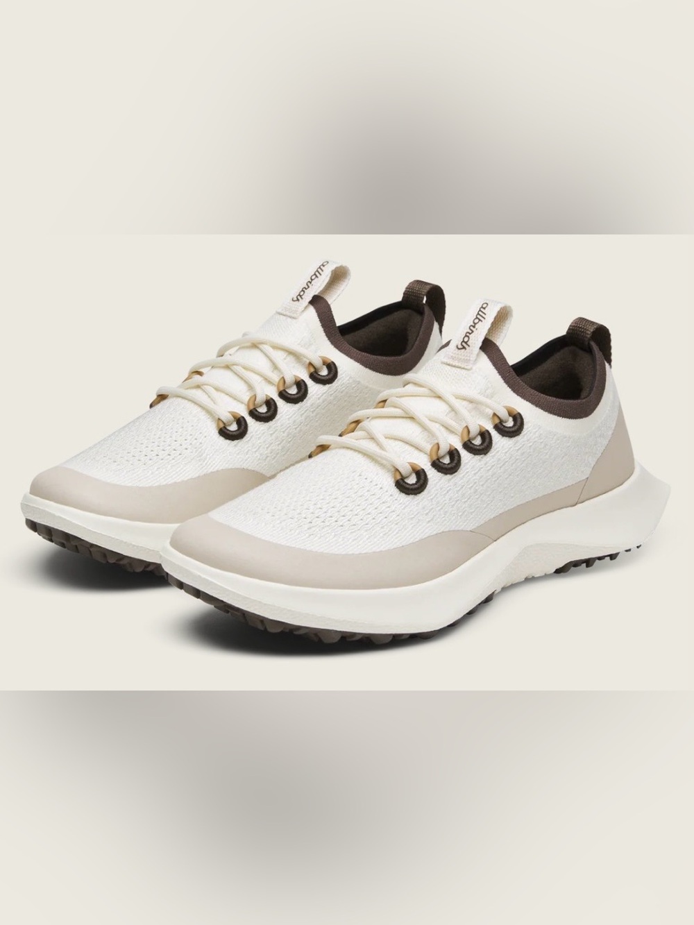 NEW allbirds Men’s Tree Dasher 2 Sneakers in Natural White Rustic Brown Size 14